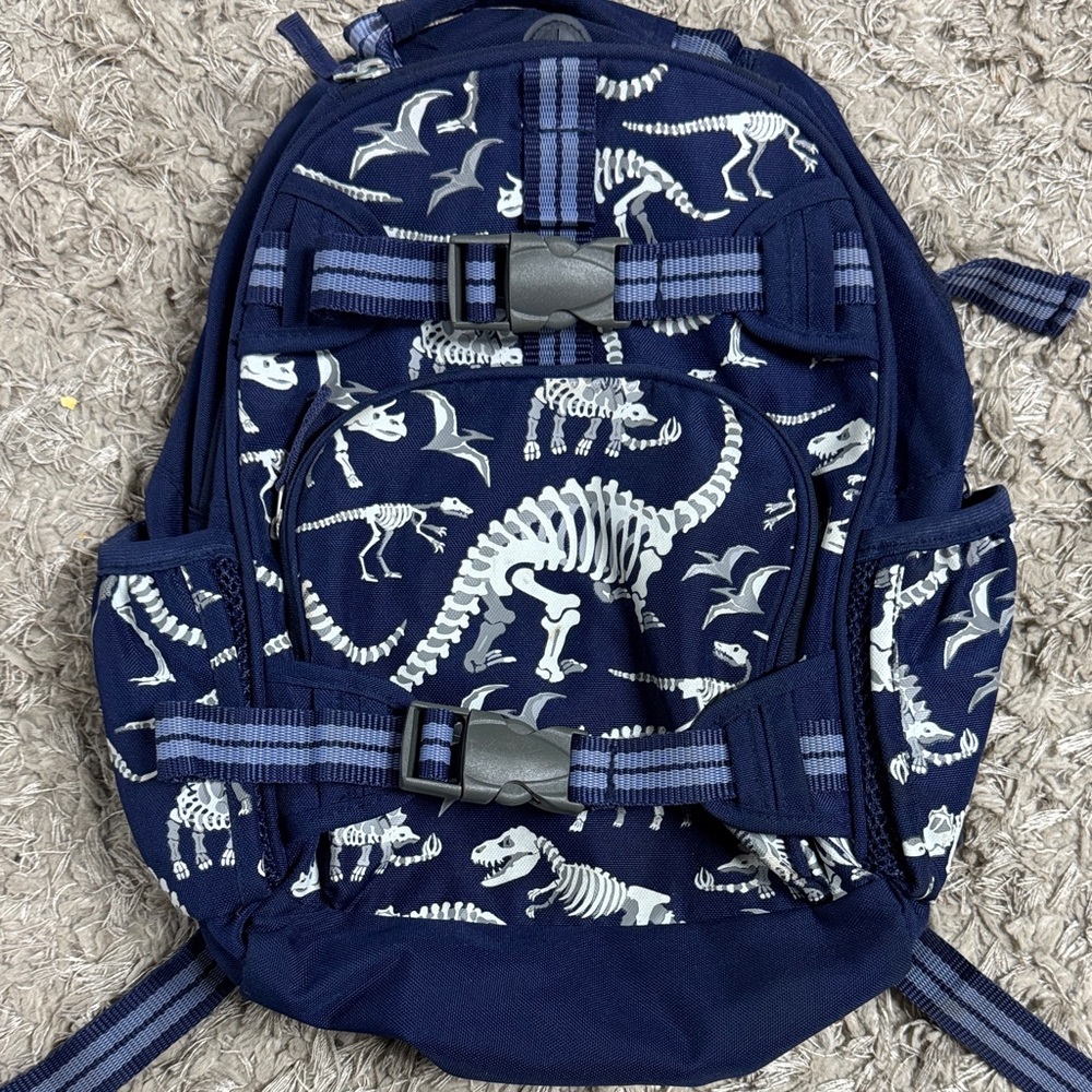 Dinosaur Print Kids small Backpack - Blue pottery barn